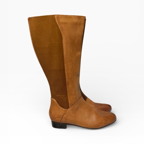 🌻NEW NWOT Trotters Misty Knee Brown Leather High Riding Boots 10.5 $199 Retail - Picture 3 of 11